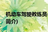 机动车驾驶教练员(关于机动车驾驶教练员的简介)