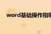 word基础操作指哪些（word基础操作）