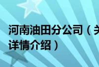 河南油田分公司（关于河南油田分公司的基本详情介绍）