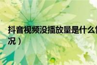 抖音视频没播放量是什么情况（抖音视频零播放量是什么情况）