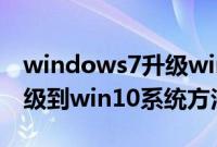 windows7升级win8（win7/win8.1免费升级到win10系统方法）