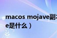 macos mojave副本是什么（macos mojave是什么）