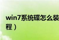 win7系统碟怎么装系统（win7系统碟安装教程）