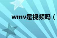 wmv是视频吗（wmv是视频格式吗）