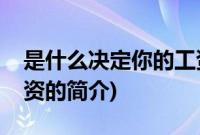 是什么决定你的工资(关于是什么决定你的工资的简介)