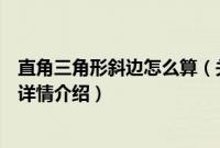 直角三角形斜边怎么算（关于直角三角形斜边怎么算的基本详情介绍）