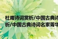 杜甫诗词赏析/中国古典诗词名家菁华赏析(关于杜甫诗词赏析/中国古典诗词名家菁华赏析的简介)