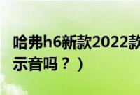 哈弗h6新款2022款第三代（哈弗h6有锁车提示音吗？）