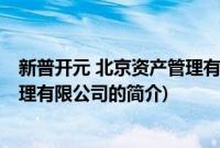 新普开元 北京资产管理有限公司(关于新普开元 北京资产管理有限公司的简介)