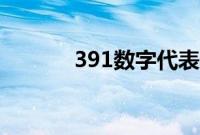 391数字代表什么意思（391）