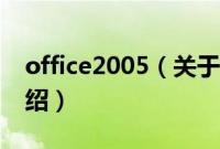 office2005（关于office2005的基本详情介绍）