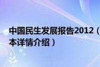 中国民生发展报告2012（关于中国民生发展报告2012的基本详情介绍）