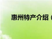 惠州特产介绍（广东省惠州特产大全）