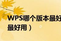 WPS哪个版本最好用电脑上（wps哪个版本最好用）