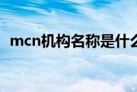 mcn机构名称是什么（mcn机构什么意思）