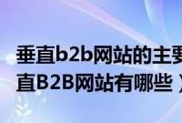 垂直b2b网站的主要特点（国内外比较成功垂直B2B网站有哪些）