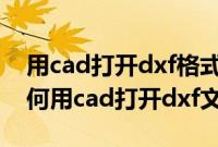 用cad打开dxf格式图纸里面什么也没有（如何用cad打开dxf文件）