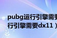 pubg运行引擎需要dx11特性10.0（吃鸡运行引擎需要dx11）