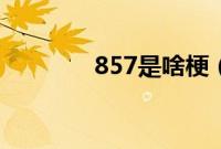 857是啥梗（857是什么梗）