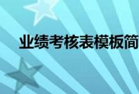 业绩考核表模板简单（业绩考核表模板）