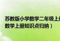 苏教版小学数学二年级上册知识点总结（苏教版小学二年级数学上册知识点归纳）