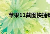 苹果11截图快捷键设置（苹果11截图）