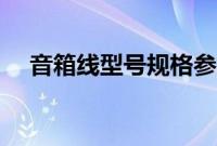 音箱线型号规格参数（音箱线型号规格）