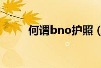 何谓bno护照（什么叫BNO护照）