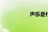 声乐是什么（声乐）