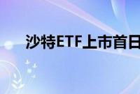 沙特ETF上市首日盘中一度触及涨停价