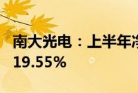 南大光电：上半年净利润同比预增10.35%—19.55%