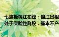 七连板锦江在线：锦江出租部分企业无人出租车运营活动尚处于实验性阶段，基本不产生收入