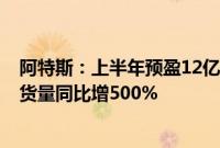 阿特斯：上半年预盈12亿元-14亿元，预计全年大储产品出货量同比增500%