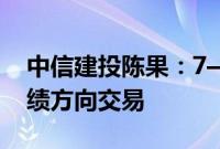 中信建投陈果：7—8月市场有望继续围绕业绩方向交易