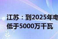 江苏：到2025年电网分布式光伏接入能力不低于5000万千瓦