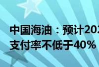 中国海油：预计2022年至2024年的全年股息支付率不低于40%