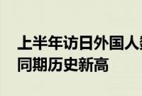 上半年访日外国人数据悉近1778万人次，创同期历史新高