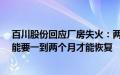 百川股份回应厂房失火：两条TMA产线中的一条失火，可能要一到两个月才能恢复