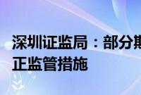 深圳证监局：部分期货分支机构被采取责令改正监管措施