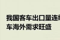 我国客车出口量连续6个月正增长，新能源客车海外需求旺盛