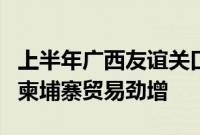 上半年广西友谊关口岸进出口规模创新高，与柬埔寨贸易劲增