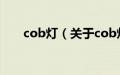 cob灯（关于cob灯的基本详情介绍）