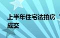 上半年住宅法拍房“量增价跌”，整体77折成交