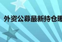 外资公募最新持仓曝光，偏爱能源金融医药