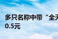 多只名称中带“全天候”的产品累计净值低于0.5元