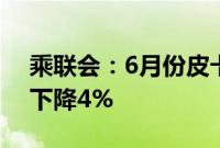 乘联会：6月份皮卡市场销售4.4万辆，同比下降4%