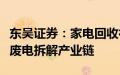 东吴证券：家电回收行业需求有望加速，关注废电拆解产业链