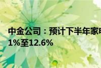 中金公司：预计下半年家电零售额在不同情景下将同比增长1%至12.6%