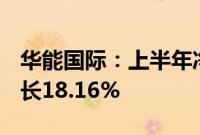 华能国际：上半年净利润74.54亿元，同比增长18.16%