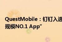 QuestMobile：钉钉入选2024半年度 “效率办公赛道用户规模NO.1 App”